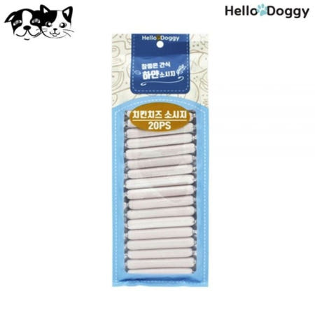 울언니추천샵 헬로도기 참좋은간식 하얀 소시지 20P (치킨치즈) (강 습식간식 강아지 소세지 애견용품