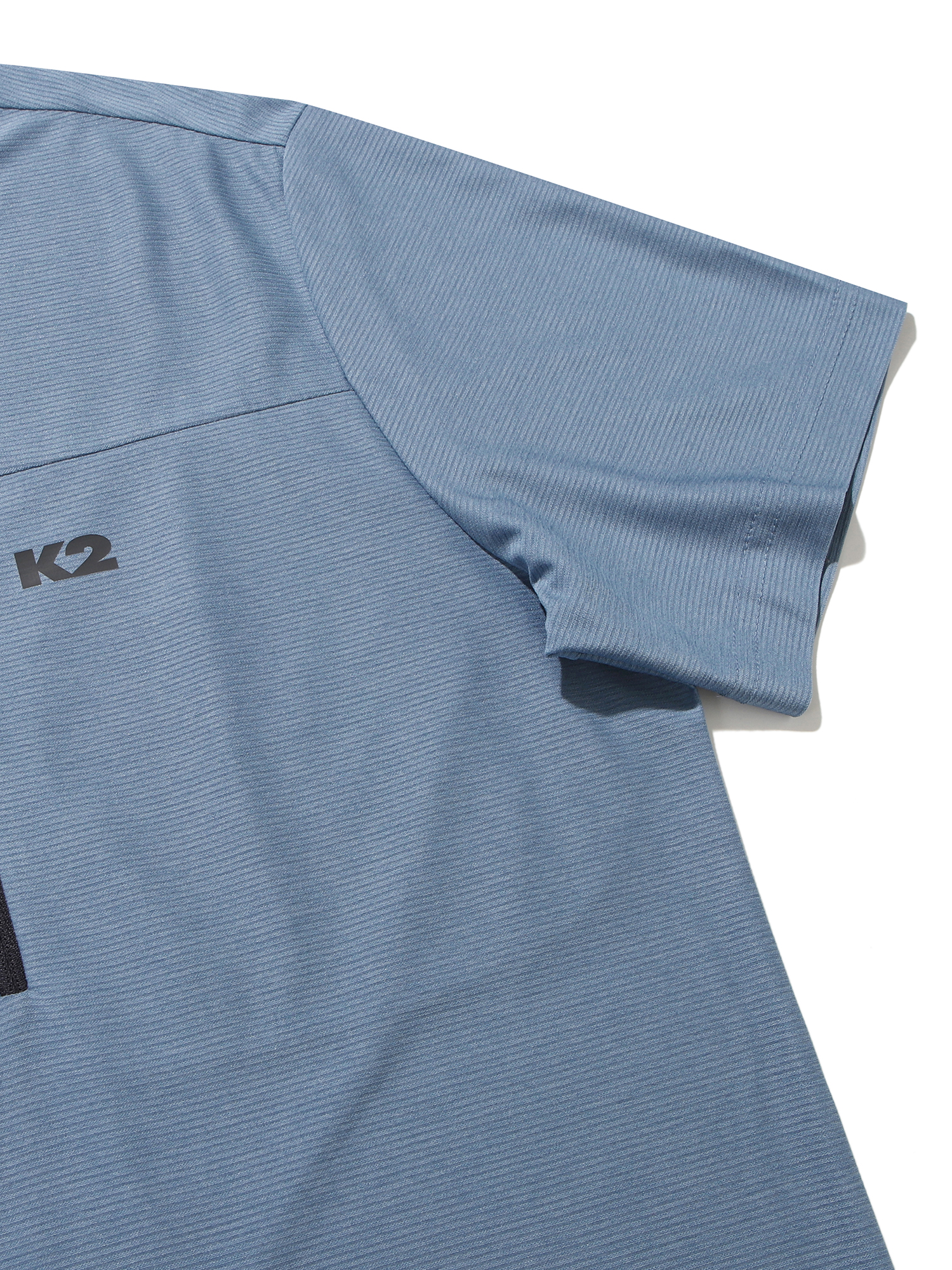 [본사직영] K2 남성 BOOST  테크드라이 반팔 집업 ASH BLUE KMM252953D - 상세 이미지 5