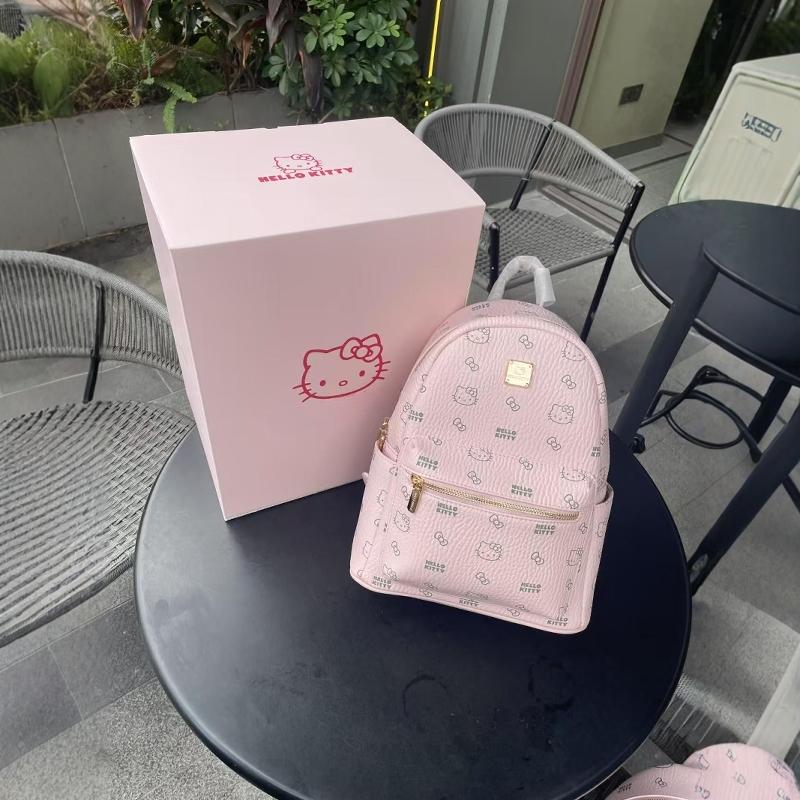 헬티 대학생 대용량 여행 다용도 데일리 가방 핑크 헬로키티 백팩 라지 - 상세 이미지 4
