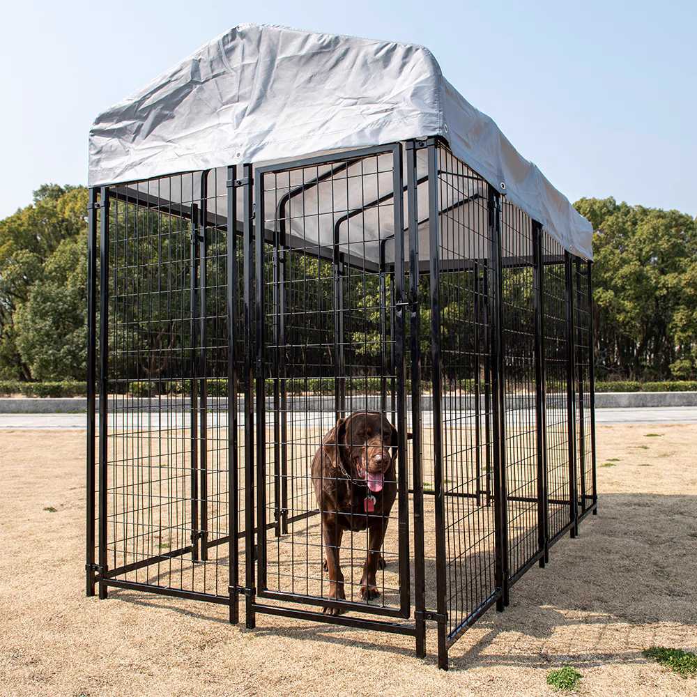 대형견 울타리 케이지 철제 세트 집 야외 조립식 철장 120cm - 상세 이미지 2