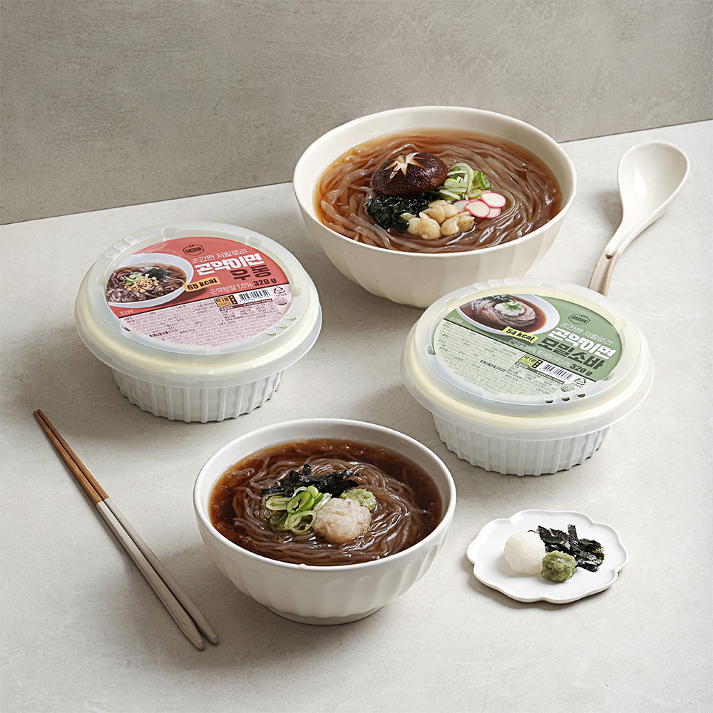 다신샵 54kcal 바로먹는 곤약이면 2종 4개 / 노밀가루 발효곤약 모밀소바 우동 - 상세 이미지 3
