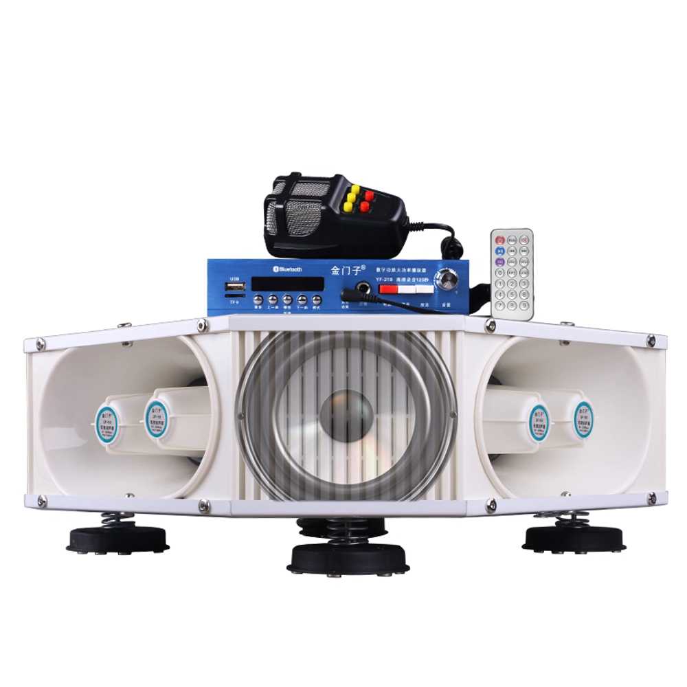 차량용 확성기 사이렌 스피커 마이크 방송 경고 장치 600W + 무선/고음4/저음4 - 상세 이미지 3
