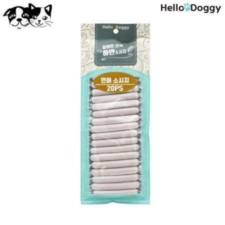 울언니추천샵 헬로도기 참좋은간식 하얀 소시지 20P (연어) (강아지 습식간식 애견용품 소세지