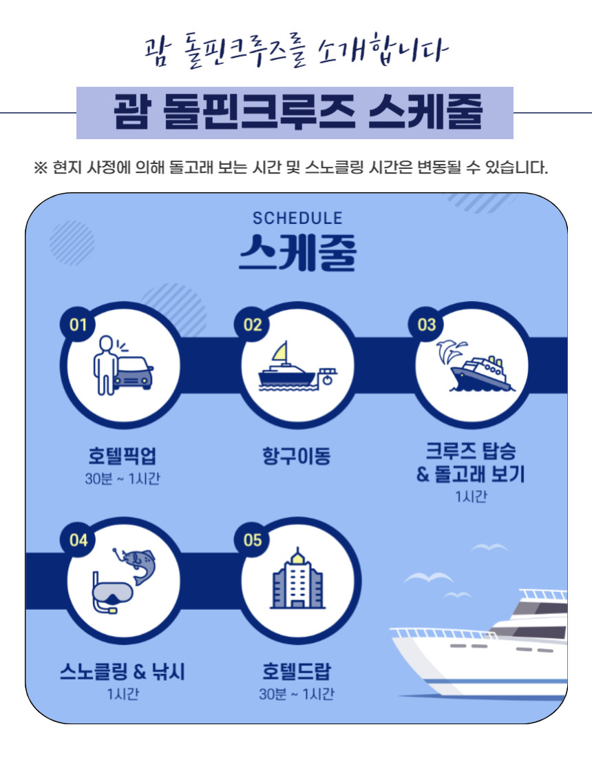 괌 돌핀크루즈 에메랄드밸리 99%확정 돌고래 투어 자유여행 상세 이미지 7