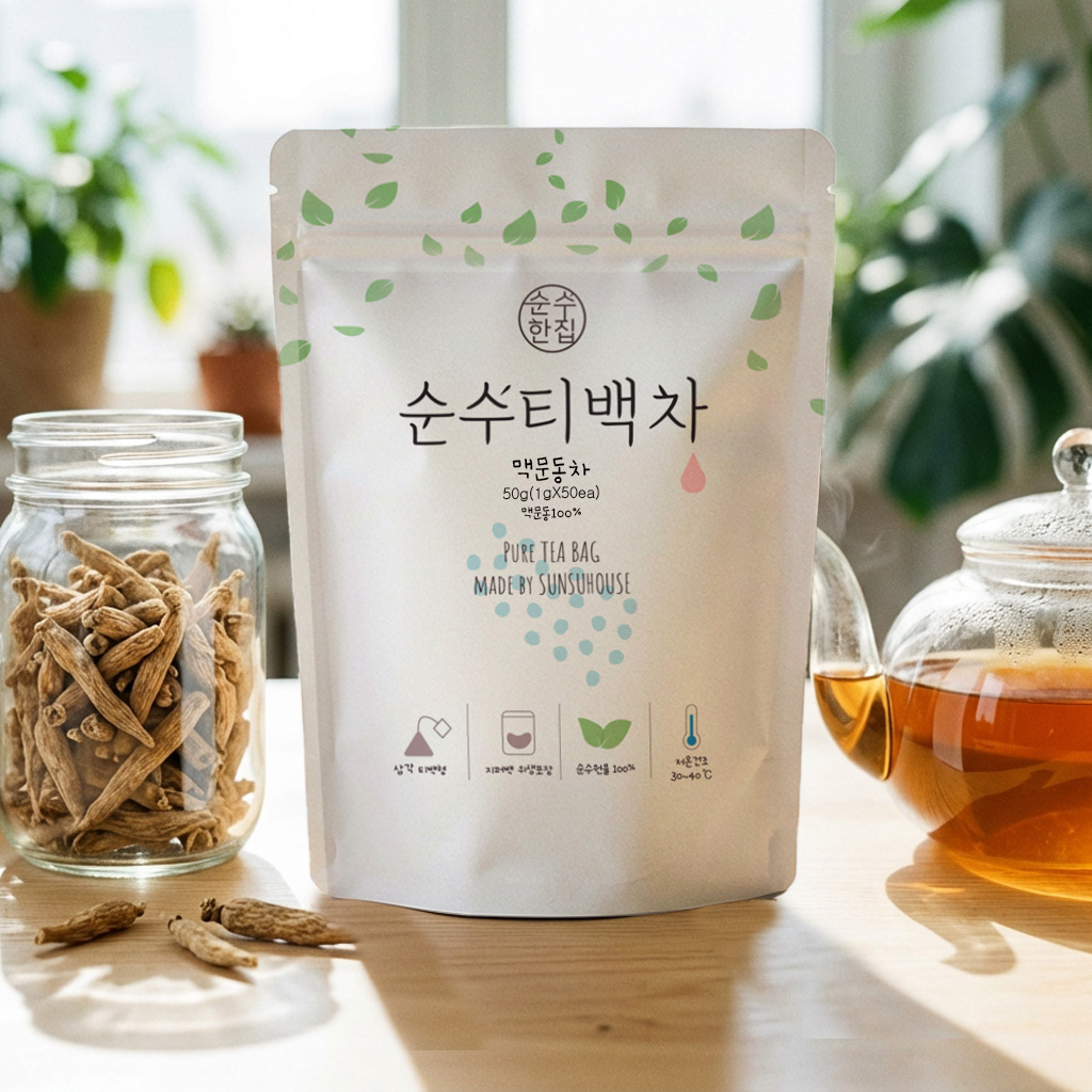 순수한집 국산 맥문동차 티백 50개입 이미지 2