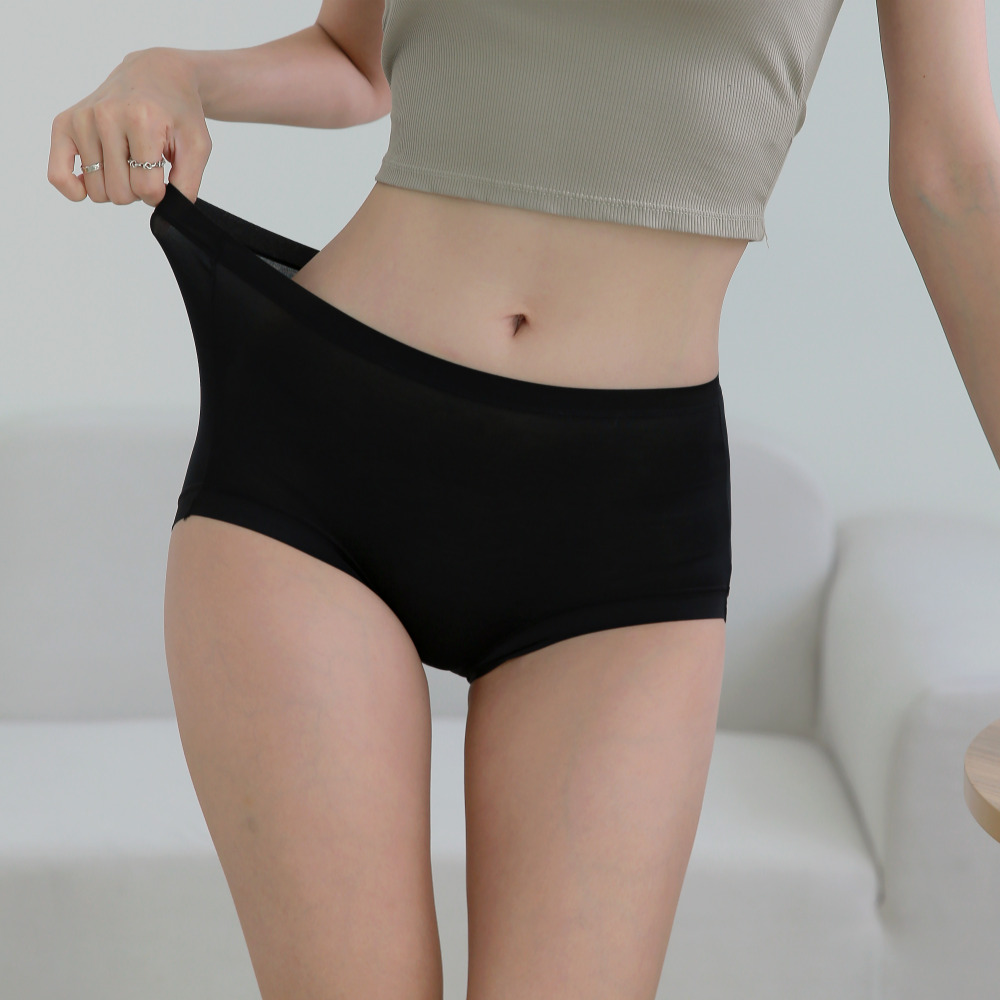 여성 모달 팬티 하이웨스트 심리스 팬티 면 비스코스 속옷 5PACK - 상세 이미지 3