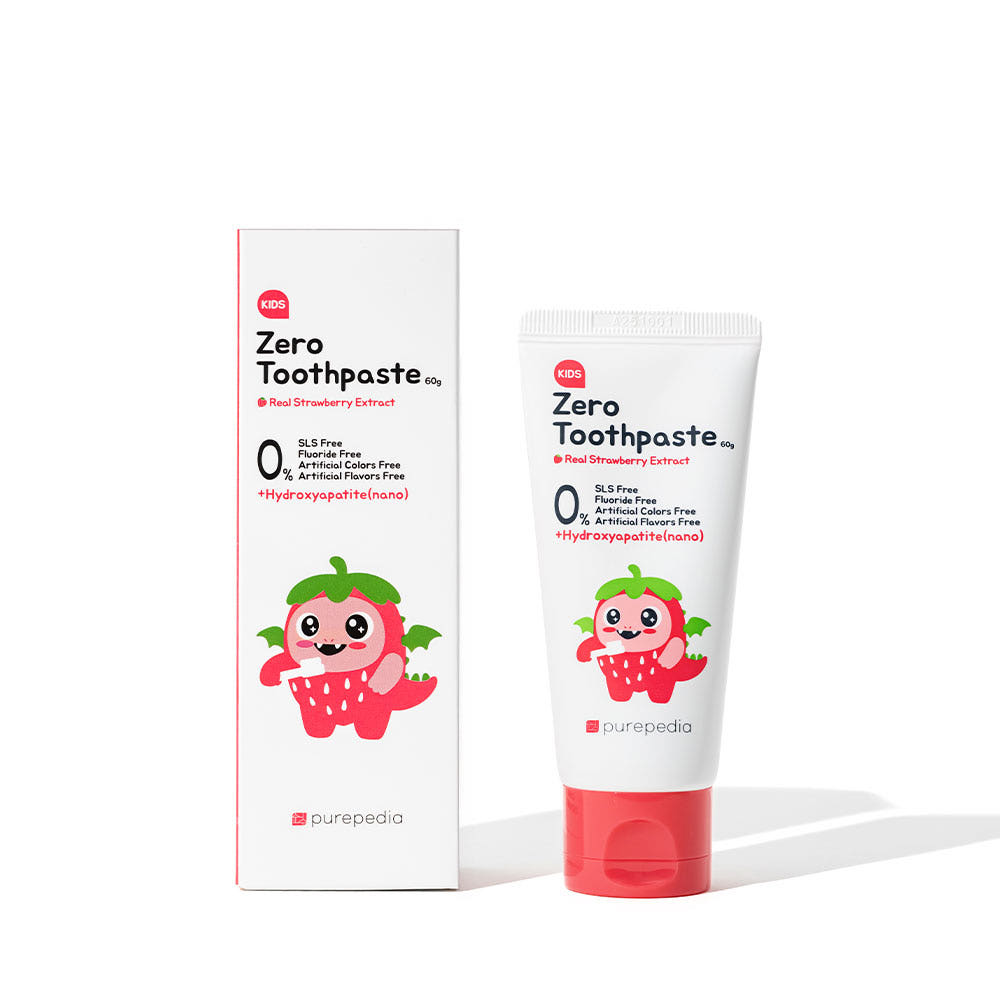 순수백과 베이비&키즈 제로치약 무불소 딸기향 NHA 60g