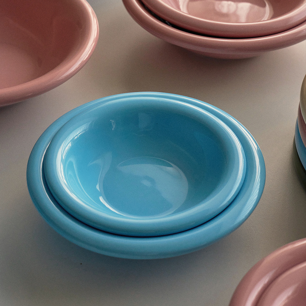 루테아 TRIO BOWL 3PCS(4color) 3단 그릇 스태커블 접시 핸드메이드 도자기 - 상세 이미지 4
