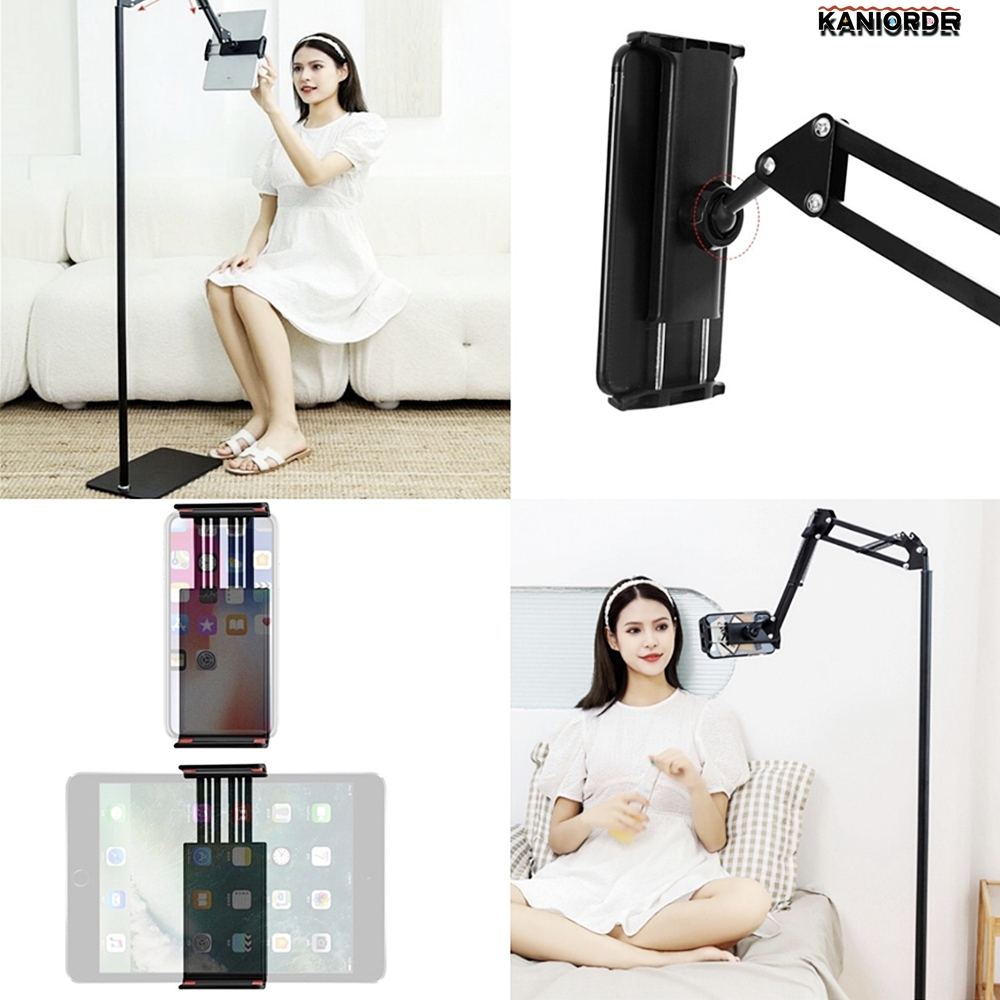 누워서보는 거치대 갤럭시 탭 아이패드 휴대폰 침대 거치 자바라 스탠드형 - 상품 이미지