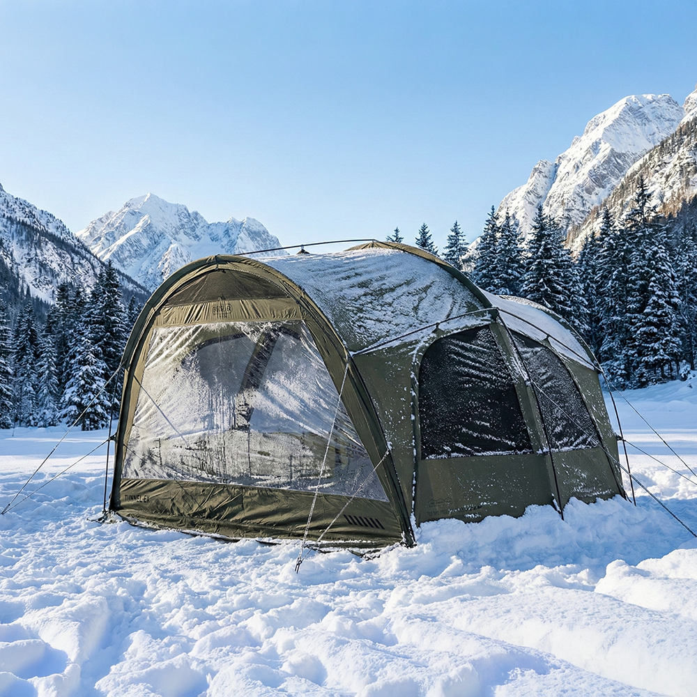 카고컨테이너 터널 EX 텐트 4인용 터널형 돔형 쉘터 DAC 폴 모스카키