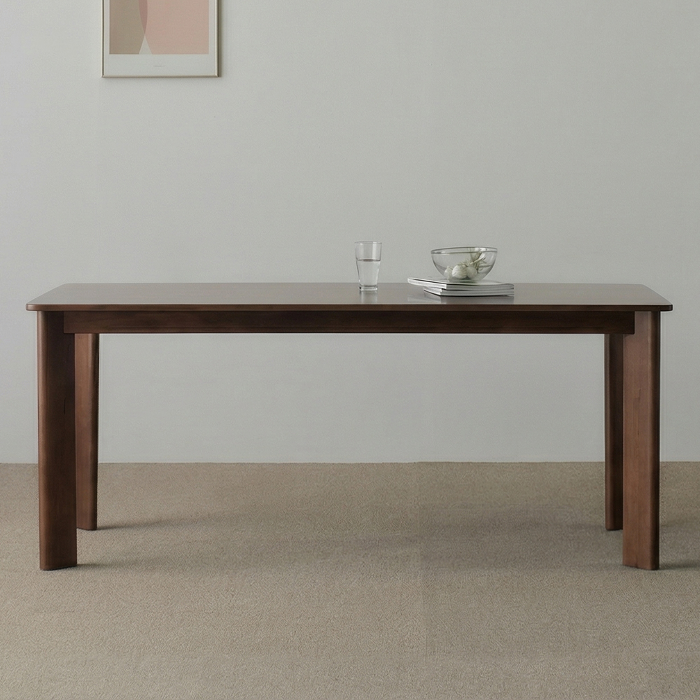 스코나 파인즈 원목 식탁 테이블 1800mm, 6인 월넛 - 상세 이미지 2