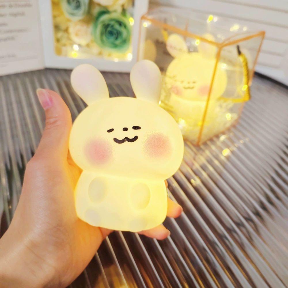 토끼 실리콘 LED 무드등 수면등 감성 인테리어 조명 취침용 선물 랜덤 혼합 신형 야간등 - 상세 이미지 4