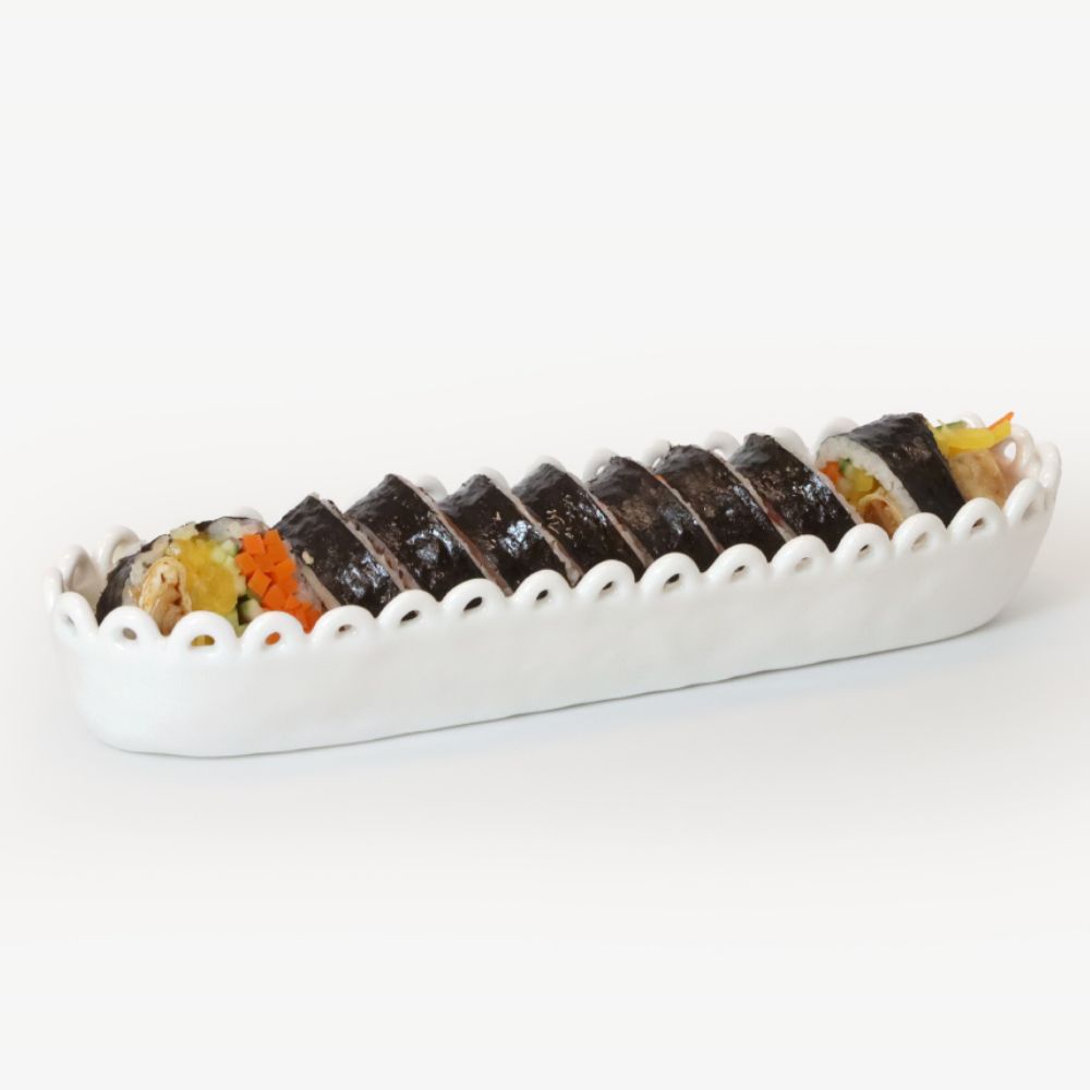 씨오공방 김밥그릇 Kimbap Plate 김밥접시 디저트접시 핸드메이드 도자기 - 상세 이미지 3