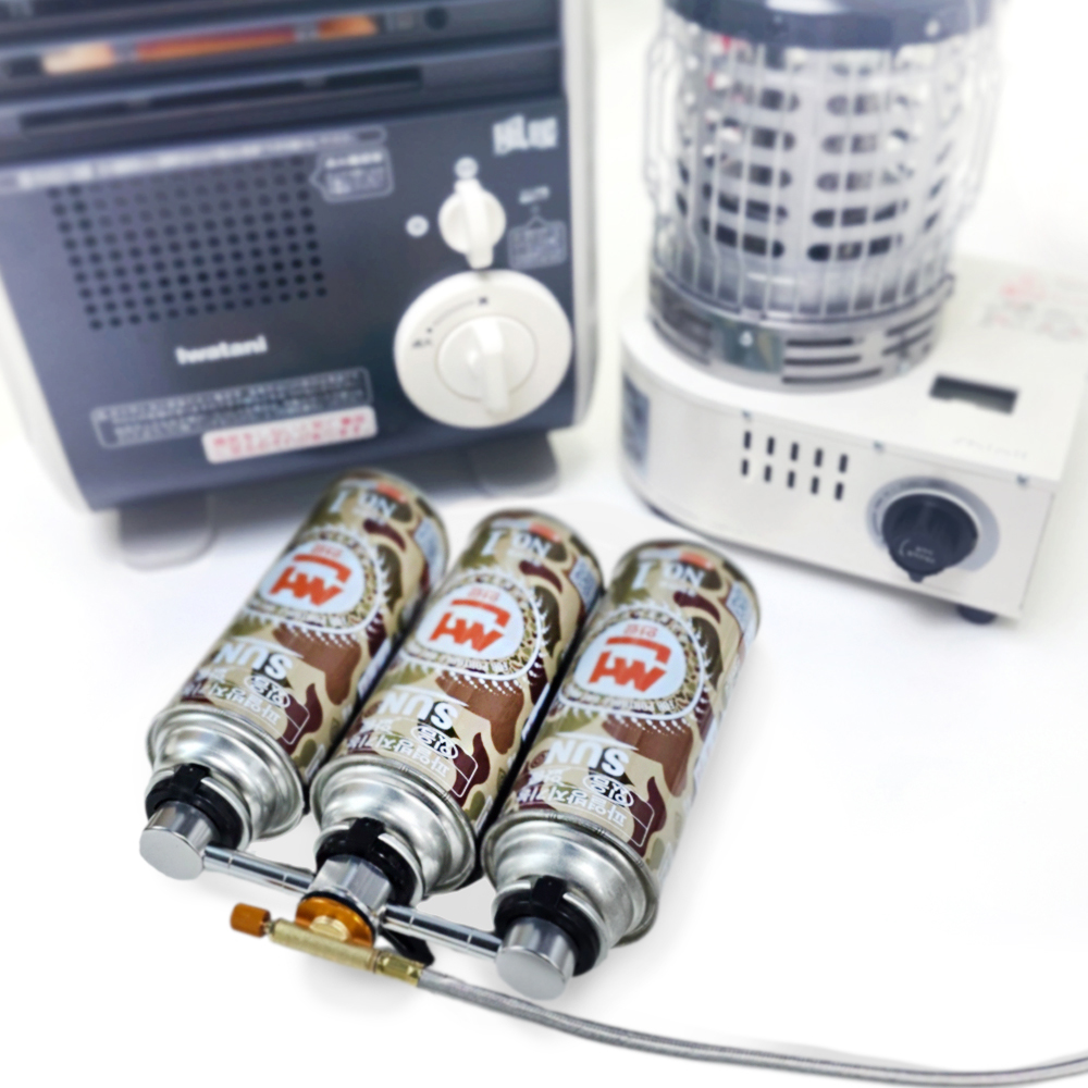 모아이캠핑 이와타니 파세코 신일 히터 난로 부탄가스 스테이션 어댑터 회전식 세트 실속형