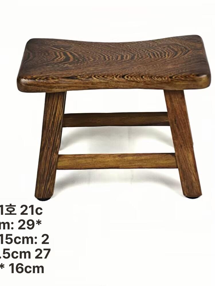 원목 스툴 고재 인테리어 현관 낮은의자 통나무 카페 소형 받침대 15cm 좌석 29x15cm - 상세 이미지 2