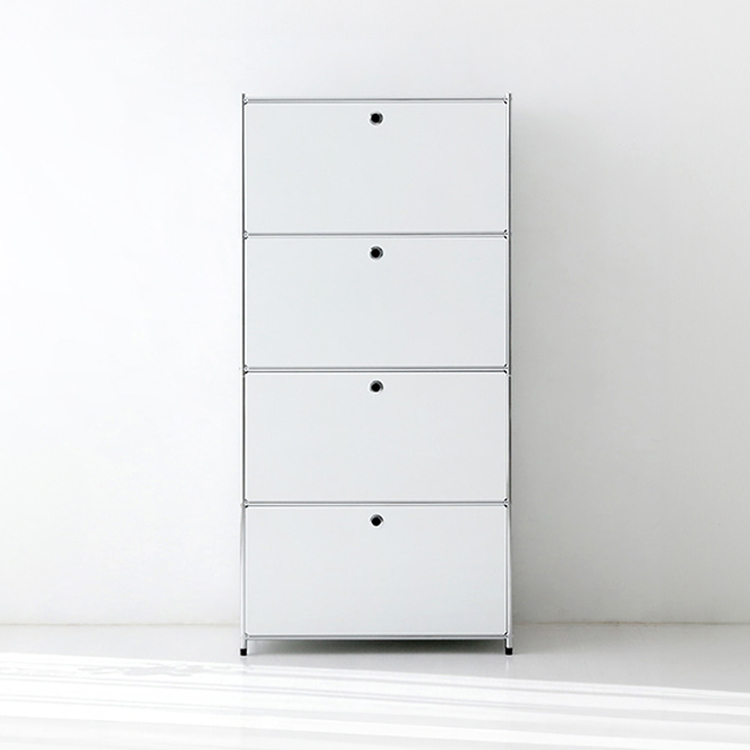 모듈가구 심플리 4단 수납장 BC100 77x40x158, 4단, 화이트 4084.2745