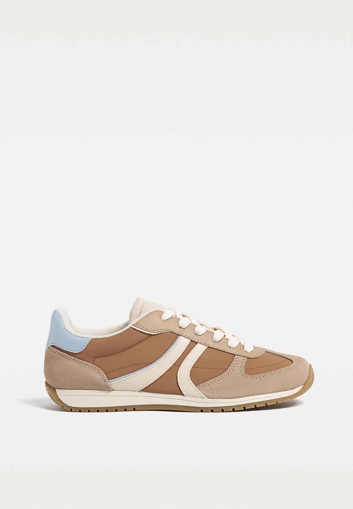 스트라디바리우스 레트로 캐주얼 멀티컬러 스니커즈 9011/570 BROWN - 상품 이미지