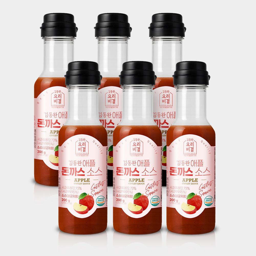 김동완 애플 돈까스 소스 옛날 경양식 돈가스 돈카츠 양념 부어먹는 200g, 6개 - 상품 이미지