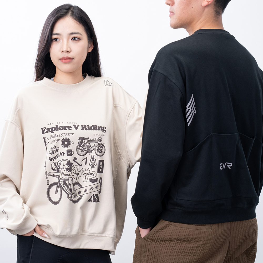 EVR 이브이알 CITY 4포켓 사이클링 맨투맨 KX5001(남녀공용) - 상품 이미지