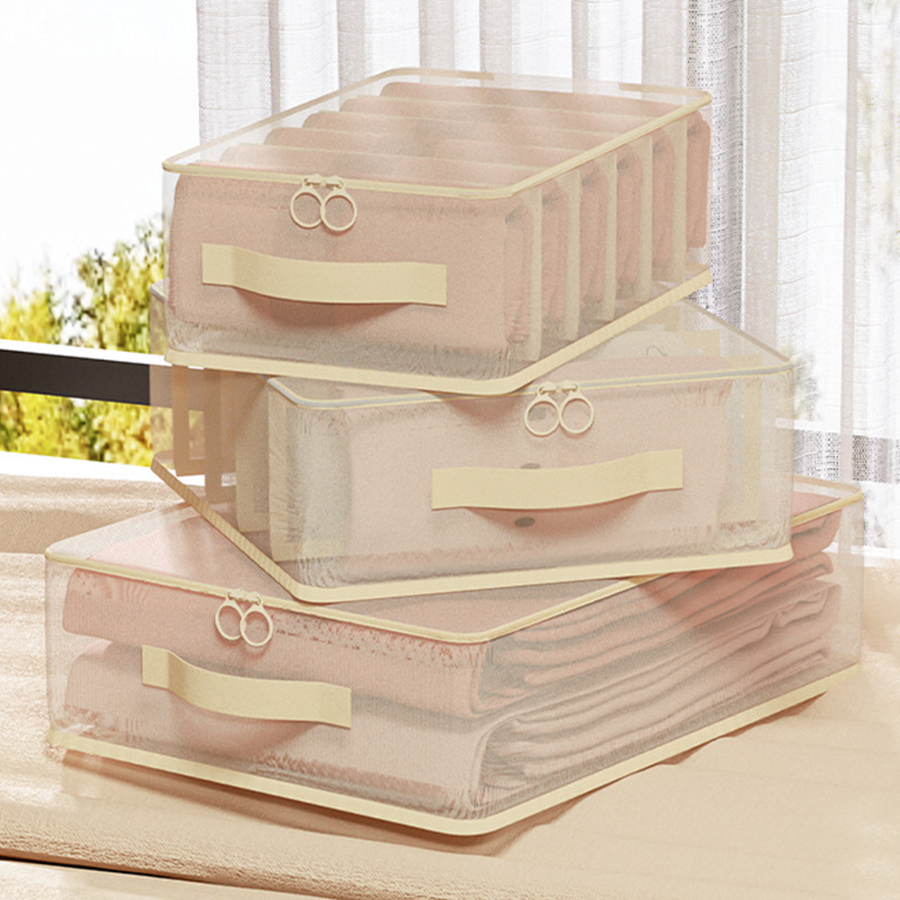 매쉬소재 칸칸이 옷정리함 소형 바지 옷 정리 트레이 옷장 수납 정리함