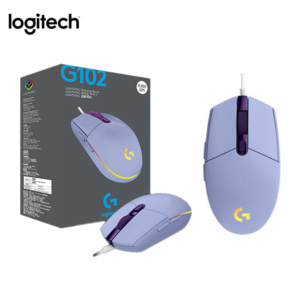 로지텍 G102 마우스 IC 2세대 벌크 게이밍 로지텍코리아 유선 배그 서든 FPS 게임 상품 이미지