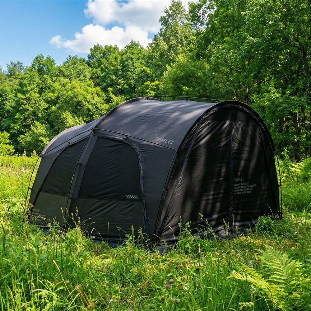 카고컨테이너 터널 EX 텐트 4인용 터널형 돔형 쉘터 DAC 폴 쉐도우블랙