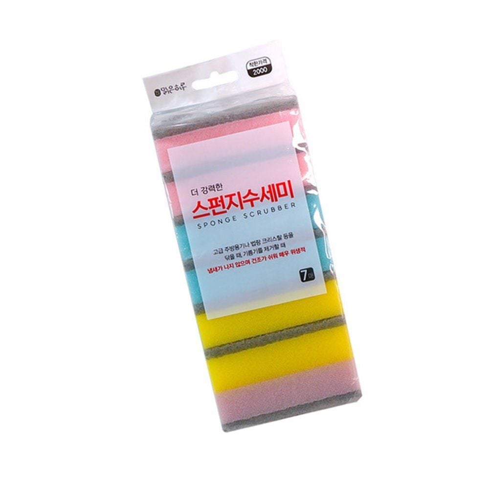 (set)맑은하루 스펀지 수세미(7매) 10개 - 상품 이미지