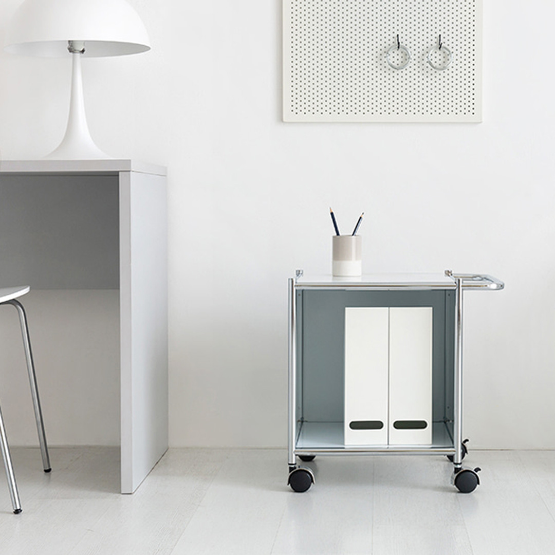 심플리 이동식 수납박스/사이드테이블 BC604 퓨어화이트 6293.1132