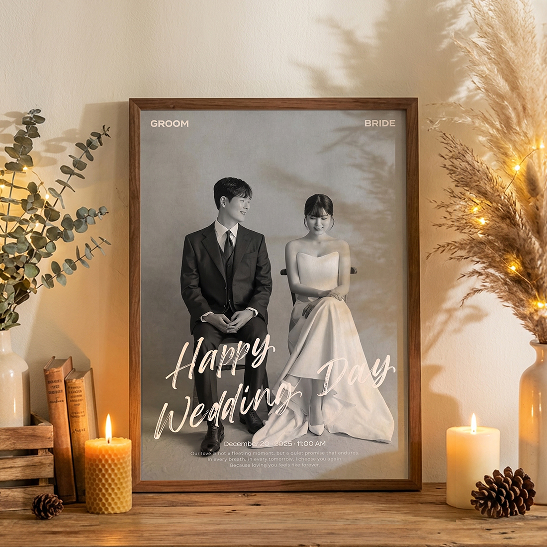 사진인화 대형 그림 캔버스 인쇄 스마트폰 출력 웨딩 포스터 보정 결혼 액자 A2 무광
