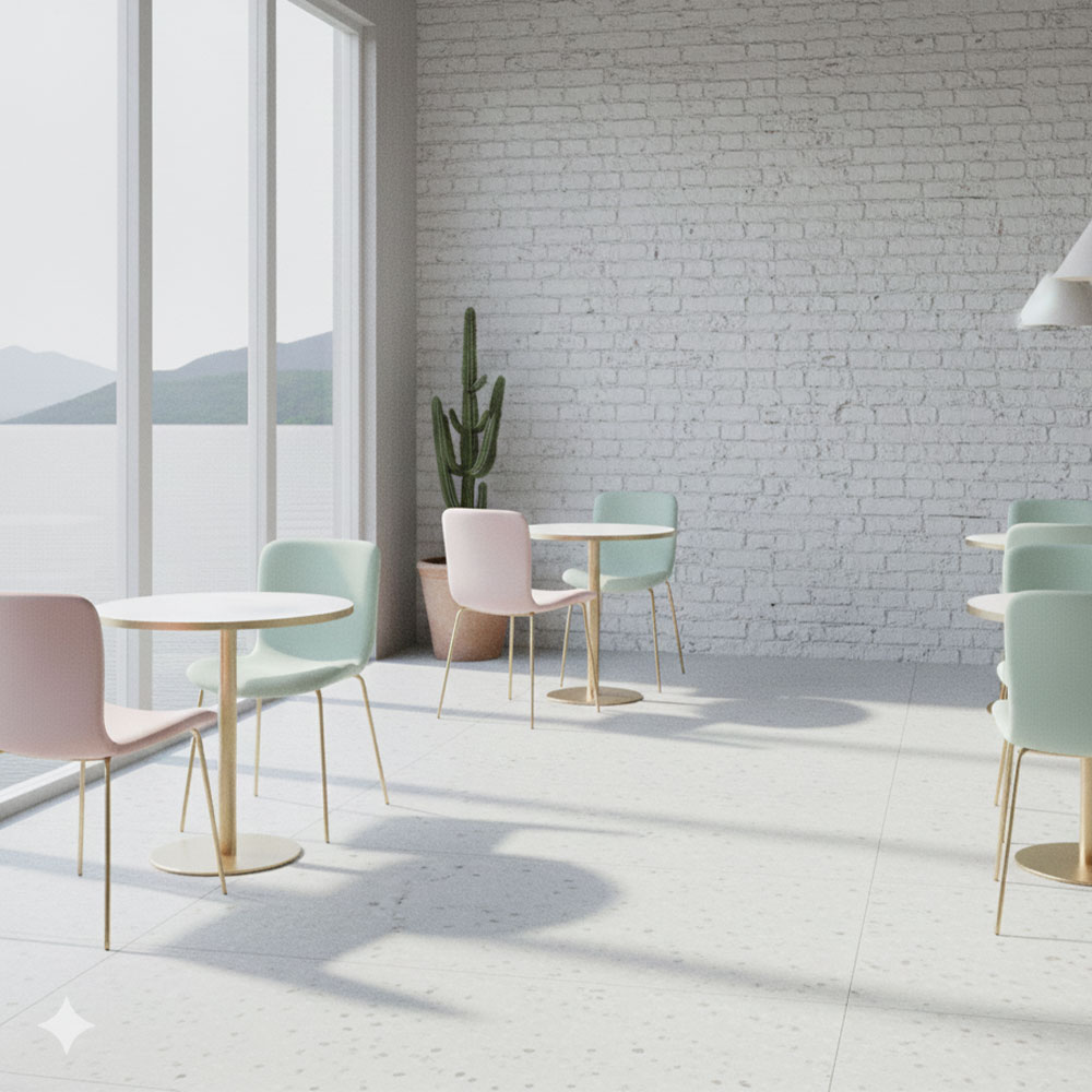 쇼콜라 인테리어 디자인 골드벨벳 카페체어 식탁 의자