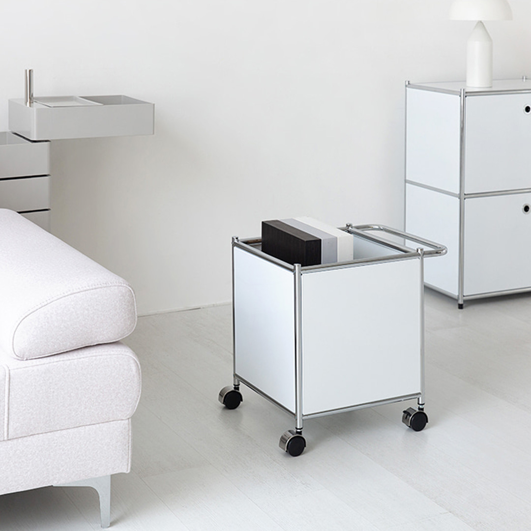 심플리 이동식 수납박스/사이드테이블 BC604 퓨어화이트 6293.1132