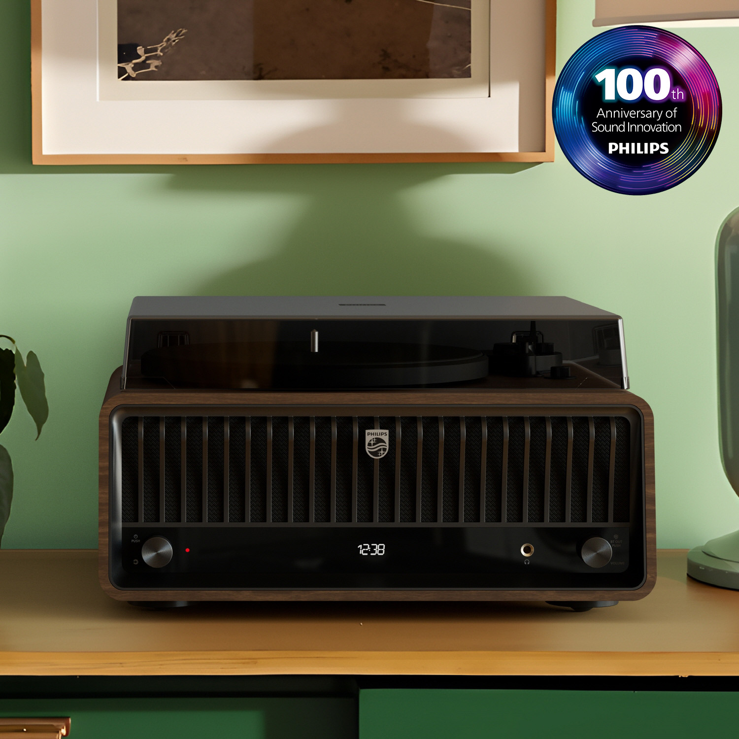 필립스 센추리 올인원 LP 턴테이블 THE TINA TAV9000 블루투스 스피커 제품 이미지