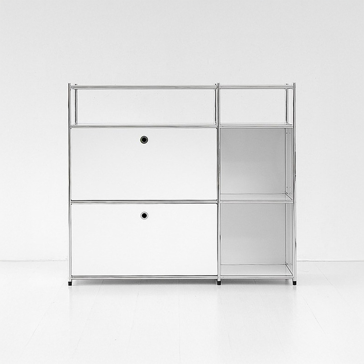 모듈가구 심플리 2x3 수납장 2문 BC618 1150mmx400mmx1020mm, 3단, 퓨어화이트 5341.4703
