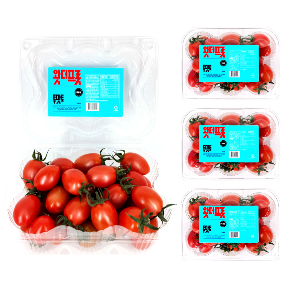 스테비아 토마토 방울토마토 자몽향 투맛토 500g 4팩 (2kg) - 상품 이미지