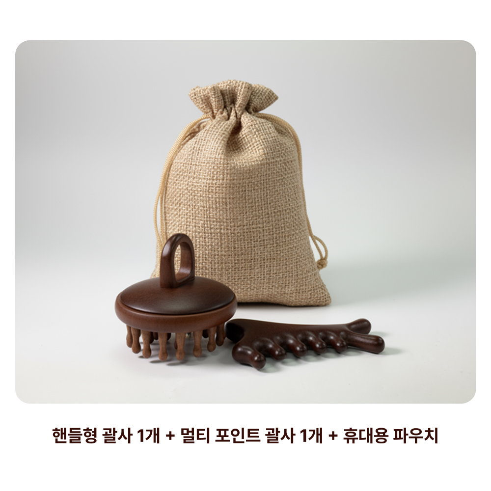 두피 우드 괄사 얼굴 마사지 바디 나무 마사지기 이미지 3