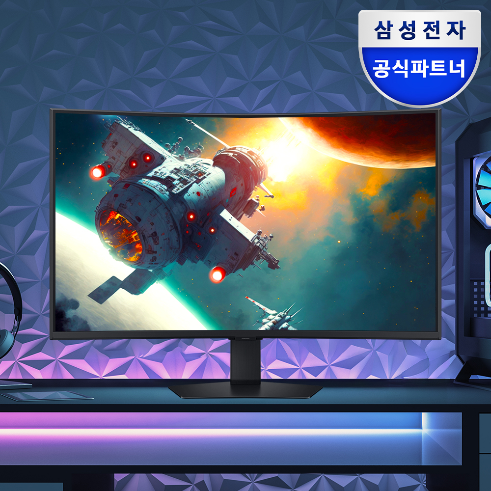 2025 삼성 오디세이 G7 G75F LS37FG750EKXKR 4K UHD 165Hz 커브드 게이밍 모니터 - 상품 이미지