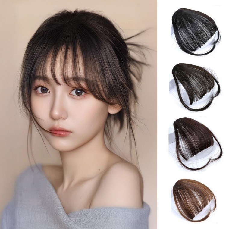 앞머리 가발 사이드뱅 헤어피스 시스루 애교머리 부분가발 - 상품 이미지