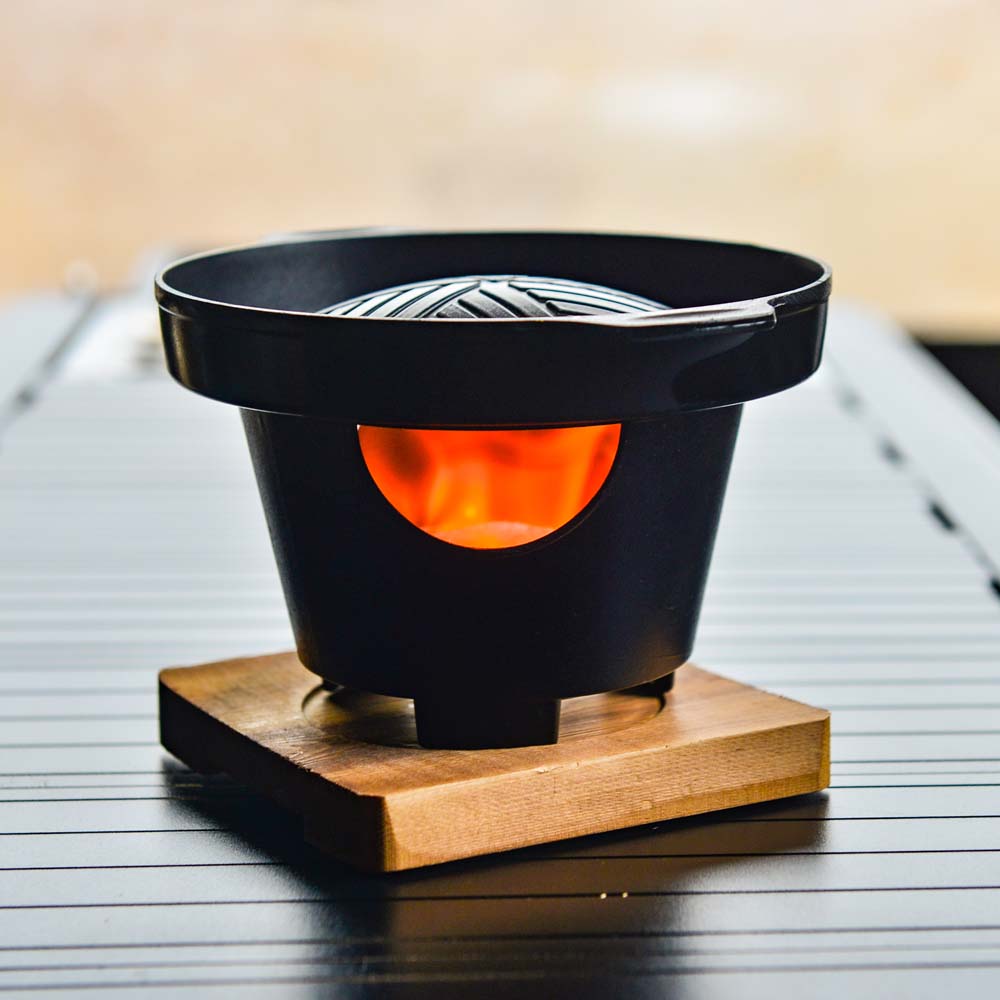 미니그릴화로 풀세트 혼술 혼밥 가정용 바베큐 1인용 불판 숯불 개인화로