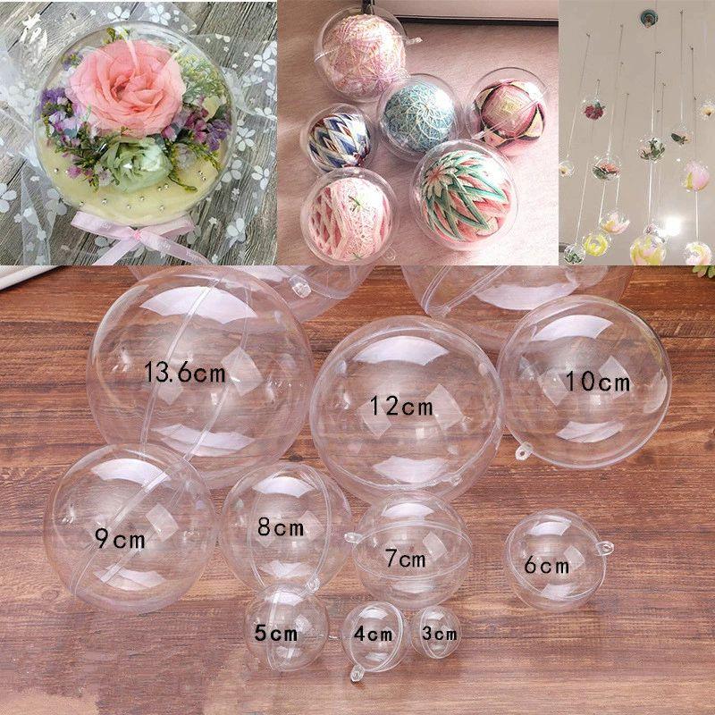 플라스틱 투명볼 5개 10개 20개 캡슐 꽃다발 아크릴구 웨딩 뽑기 팬던트 투명공 2.5cm 5개 - 상세 이미지 2