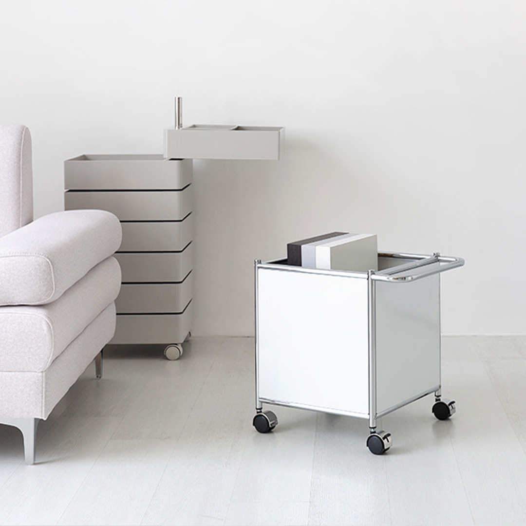 심플리 이동식 수납박스/사이드테이블 BC604 퓨어화이트 6293.1132