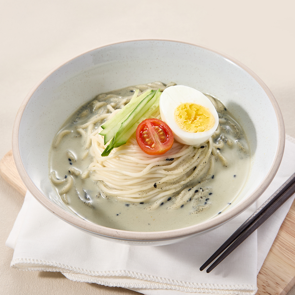 정성껏 뽑아낸 생면 서리태 콩국수 270g, 3개 - 상품 이미지