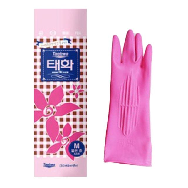 태화 고무장갑 단보 짧은중(M)x10켤레 - 상품 이미지
