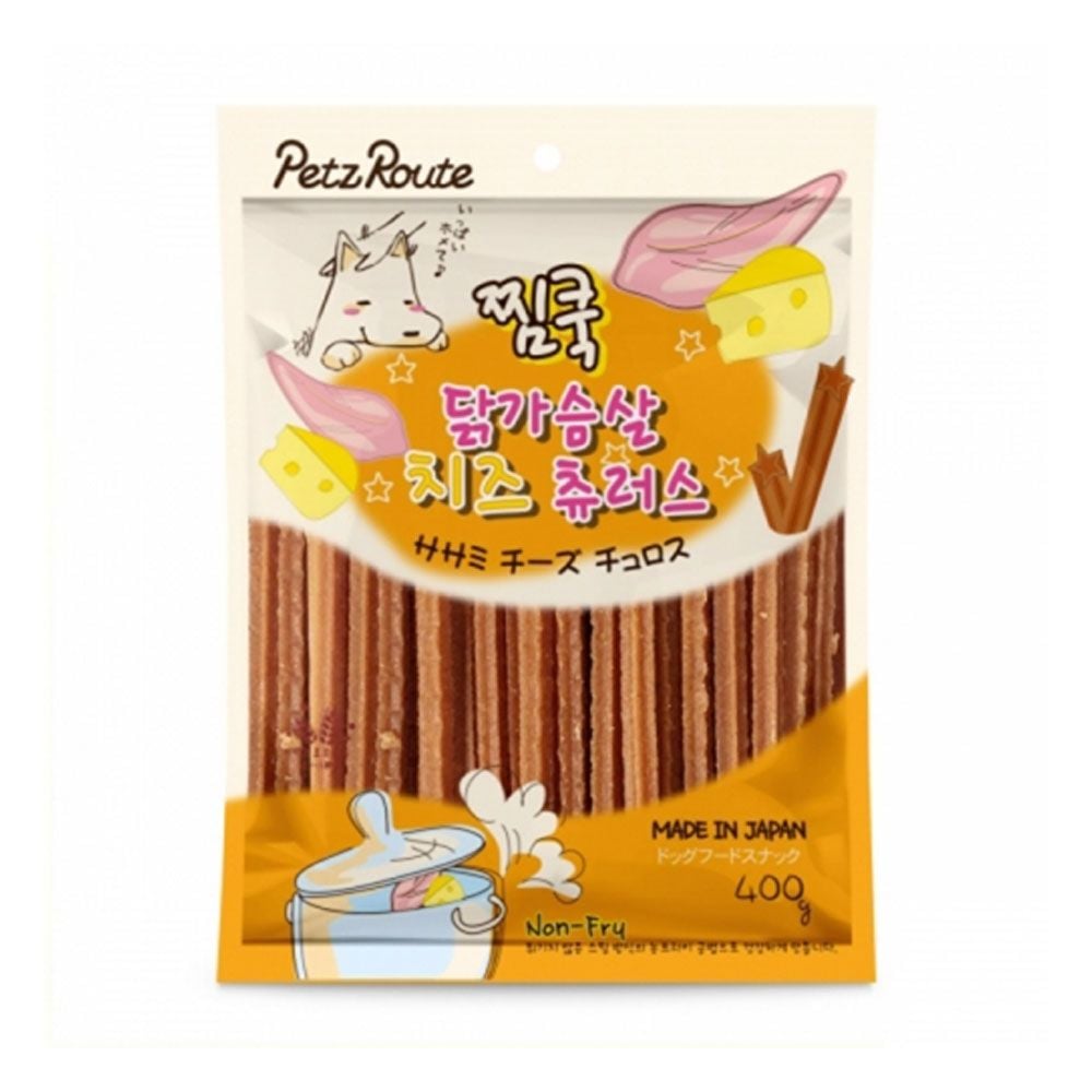 찜쿡 닭가슴살 치즈 츄러스 400g 강아지 소프트 간식 - 메인 이미지