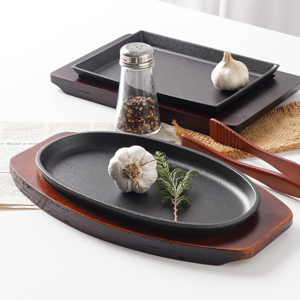 포지드 사각 주물팬 세트 인덕션 무쇠 철판 콘치즈 스테이크 팬 판 21.7cm - 상세 이미지 4