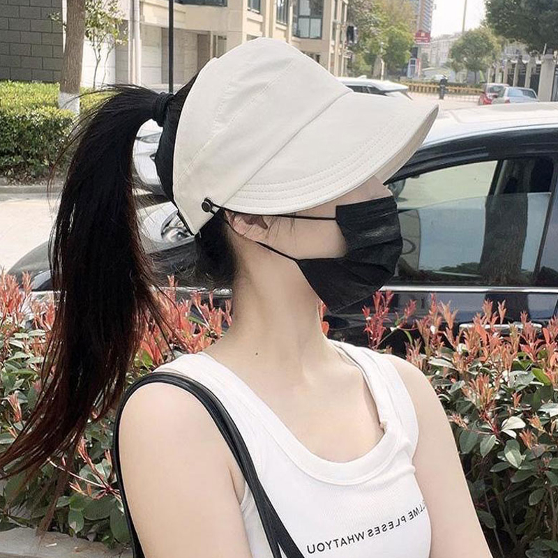 자외선차단 캡보닛햇 여성모자 여름모자 썬캡 마스크걸이 모자 - 메인 이미지