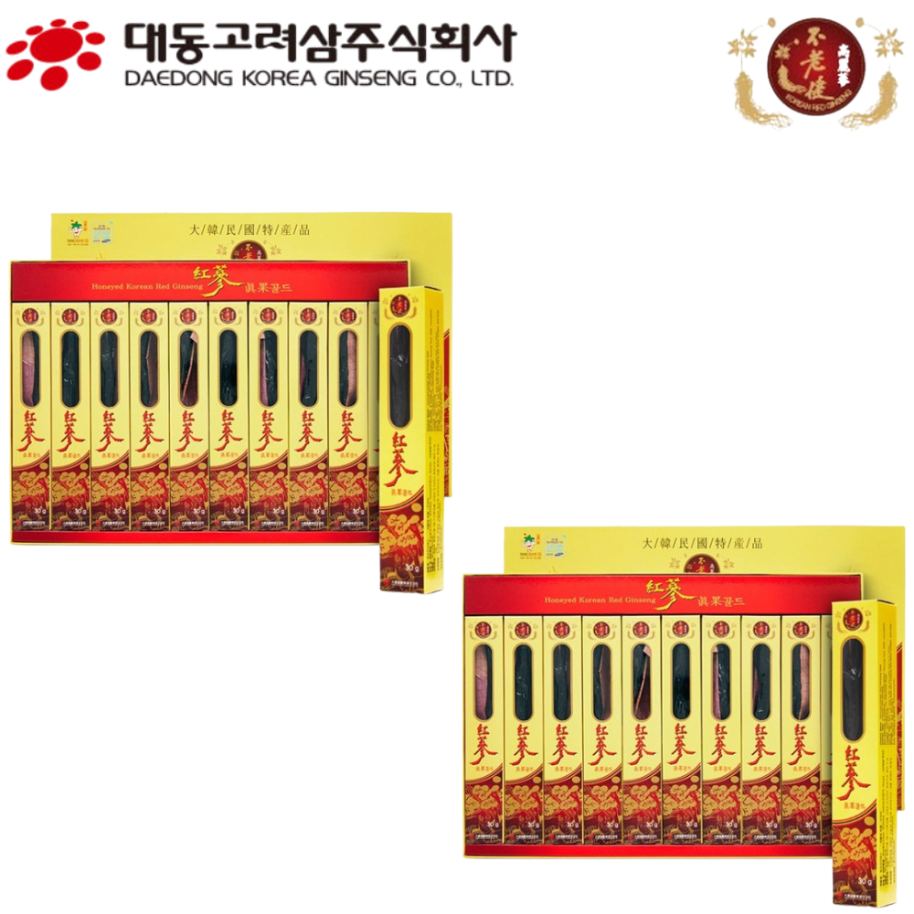 대동고려삼 프리미엄 홍삼 정과 30g 10개입 2박스 부모님 어르신 건강 영양 간식 선물 - 메인 이미지