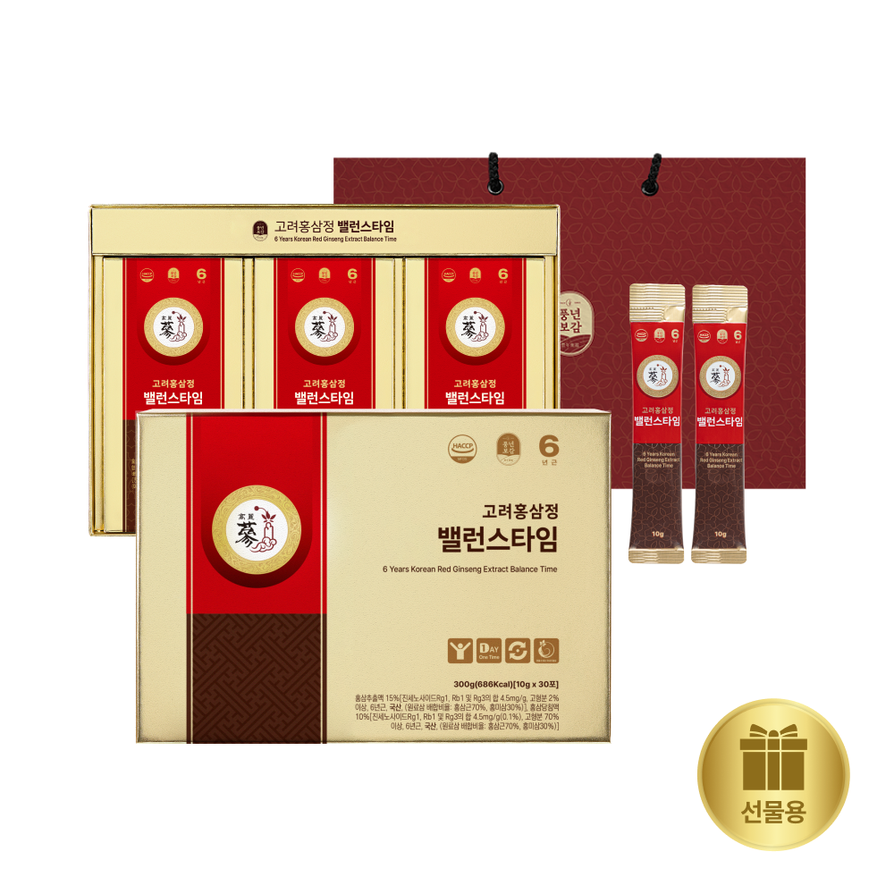 PNBG 풍년보감 고려홍삼정 밸런스타임 진액스틱 홍삼선물세트 30포, 1개 제품 이미지