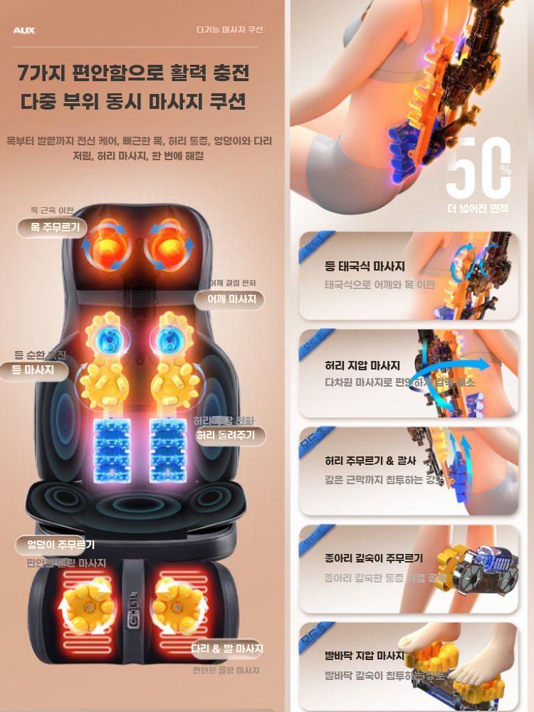 전신 안마의자 자동 안마기 자동 마사지 체어 소파 가정용 상반신 - 상세 이미지 4