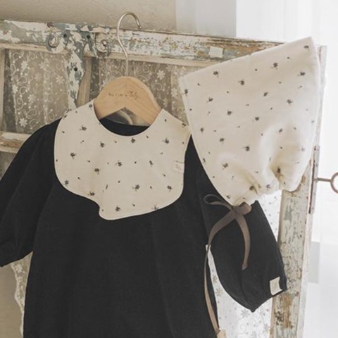 빌리 르세아 오가닉 아기 턱받이 / 보넷 친환경 유기농 순면 신생아 빕 유아 이유식 받침 아기 모자 아기용품