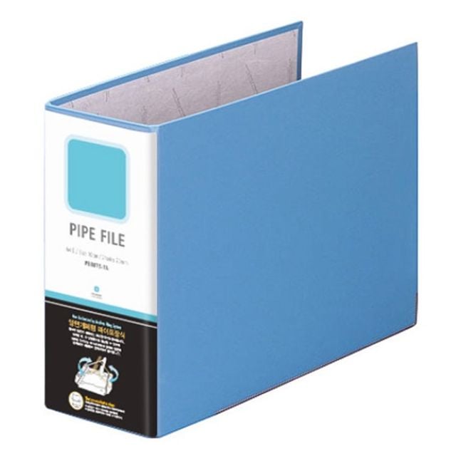 (P)양면개폐형 파이프바인더(PB8875-7A/A4/10cm/가로형/청색) - 상품 이미지